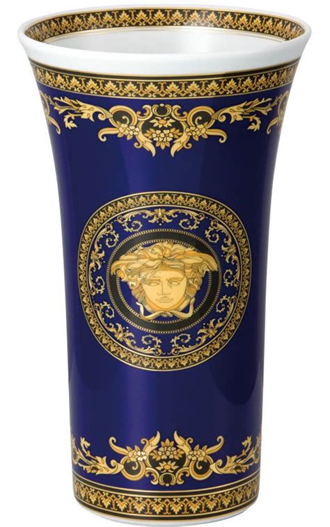 blue versace vase|Versace rosenthal plate.